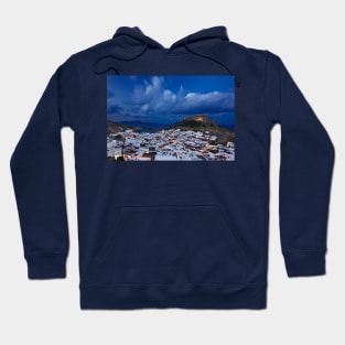 Night falling in Lindos - Rhodes island Hoodie